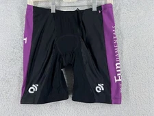 Champsys Cycling Shorts Womens Extra Large Black Nylon Spandex Blend Chamois