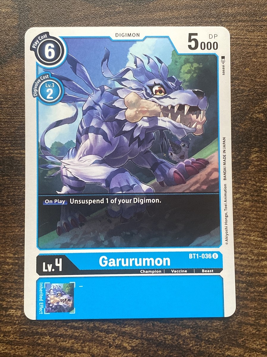 でちもん Digimon Garurumon Release Special Booster BT1-036 U L4811* | eBay