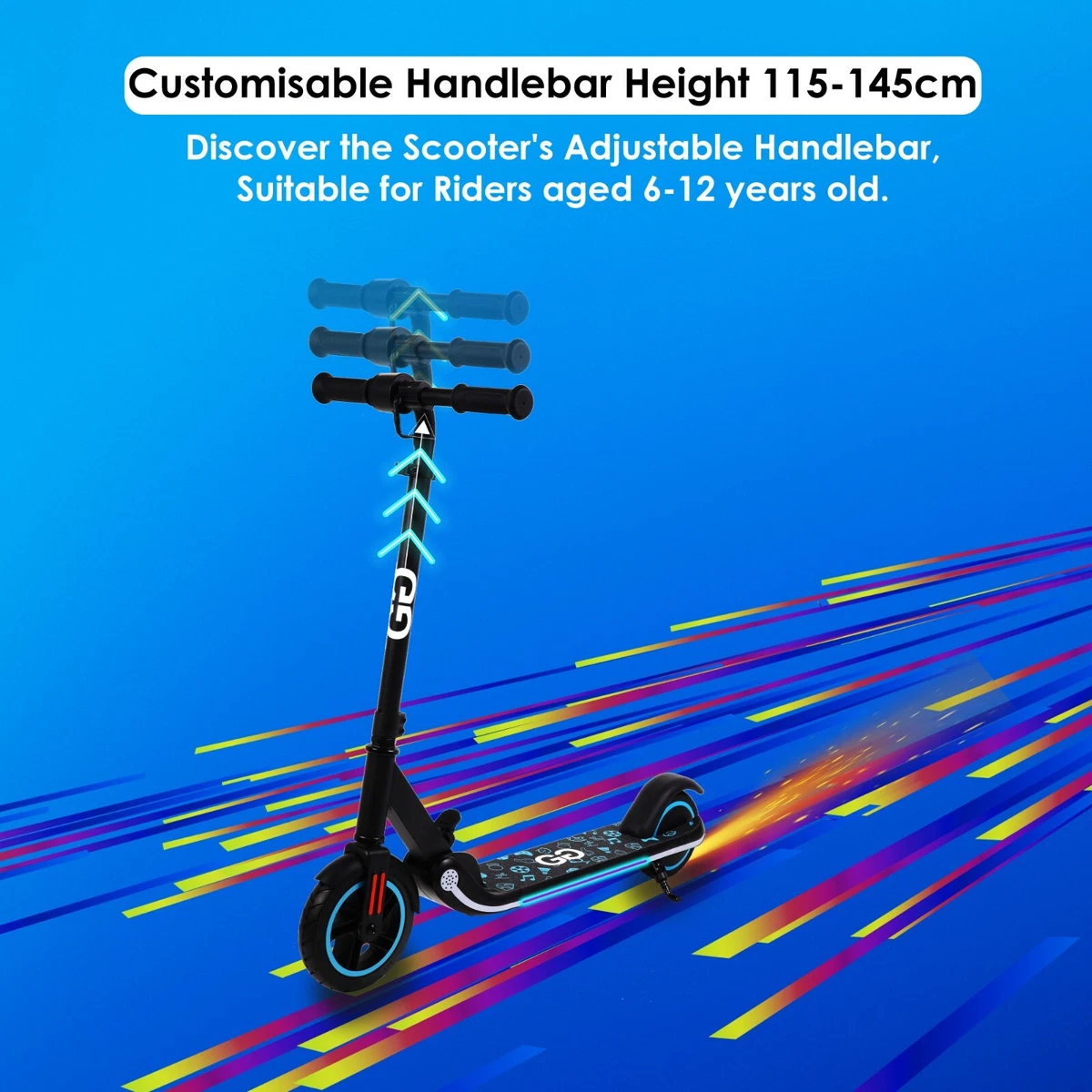 GG X1 Folding Electric Scooter for Kids LED Lights Display 150w