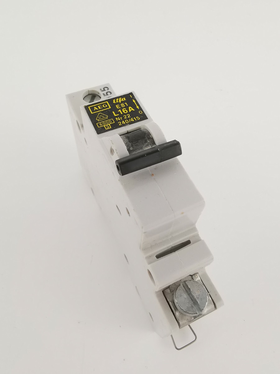 Disjoncteur AEG ELFA E81 D6 - 6A Type D - 6kVA 1P - Occasion Testé En Très Bon état