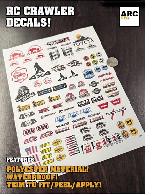 New RC Scale Crawler Decals No.3 for TAMIYA HPI LOSI KYOSHO TOYOTA 1/8 1/10 1/12