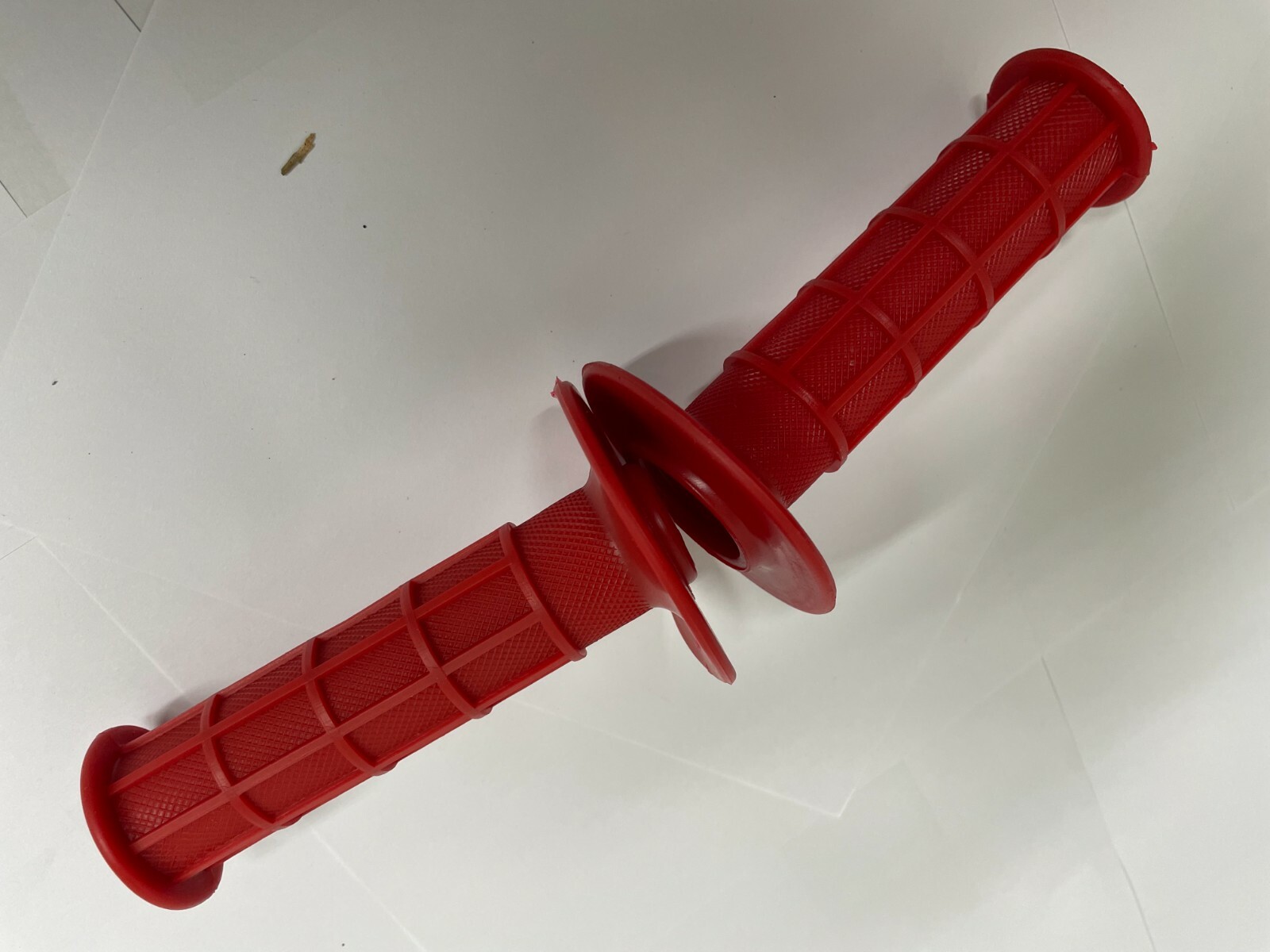 MX VINTAGE STYLE RED FULL WAFFLE GRIPS  KAWASAKI KX KDX KLX KD KE KM 7/8" NEW