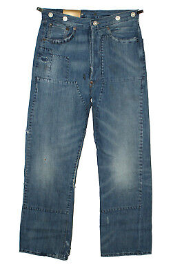 1890 LEVI'S LVC 501 XX BANDIT SELVEDGE BIG E DESTRUCTED BLUE 1890 LEVI'S LVC 501 XX BANDIT SELVEDGE BIG E DESTRUCTED BLUE