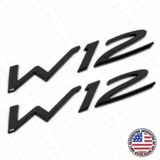 2x Bentley Continental GT Speed W12 Sidehead Fender Badge Emblem Gloss Black