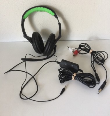Genuine Gioteck Black & Green Wired Gaming Headset / Headphones