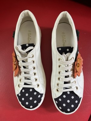 Tosca Blue WHITE/multicolor SNEAKER WITH SOFT LEATHER FLOWER Size 7/37