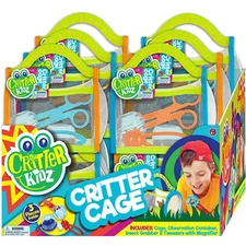 Ja-Ru 5419 Assorted Colors Plastic Critter Kidz Critter Cage (Pack of 12)