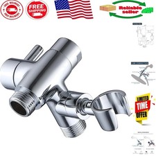 Durable Solid Metal Shower Diverter   Polished Chrome, 3-Way System Replacement