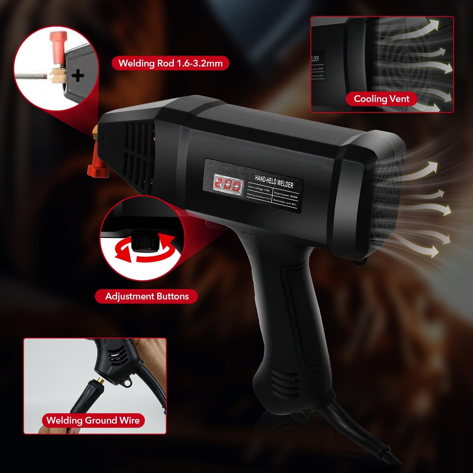 TRQWH 120A Welding Machine Handheld 110V Portable Stick Welder ARC Welder Mac...