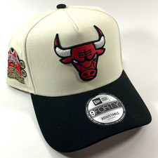 Gorra New Era Chicago Bulls Exclusiva Crema Negra 9FORTY A-Marque Snapback