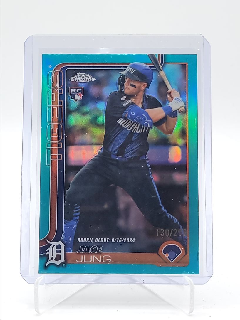JACE JUNG 2025 TOPPS CHROME UPDATE ROOKIE DEBUT TEAL RC /299 Q4450