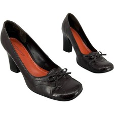 Vintage y2k Women's Brown Highlights Bow Heel Pumps Size 7.5M