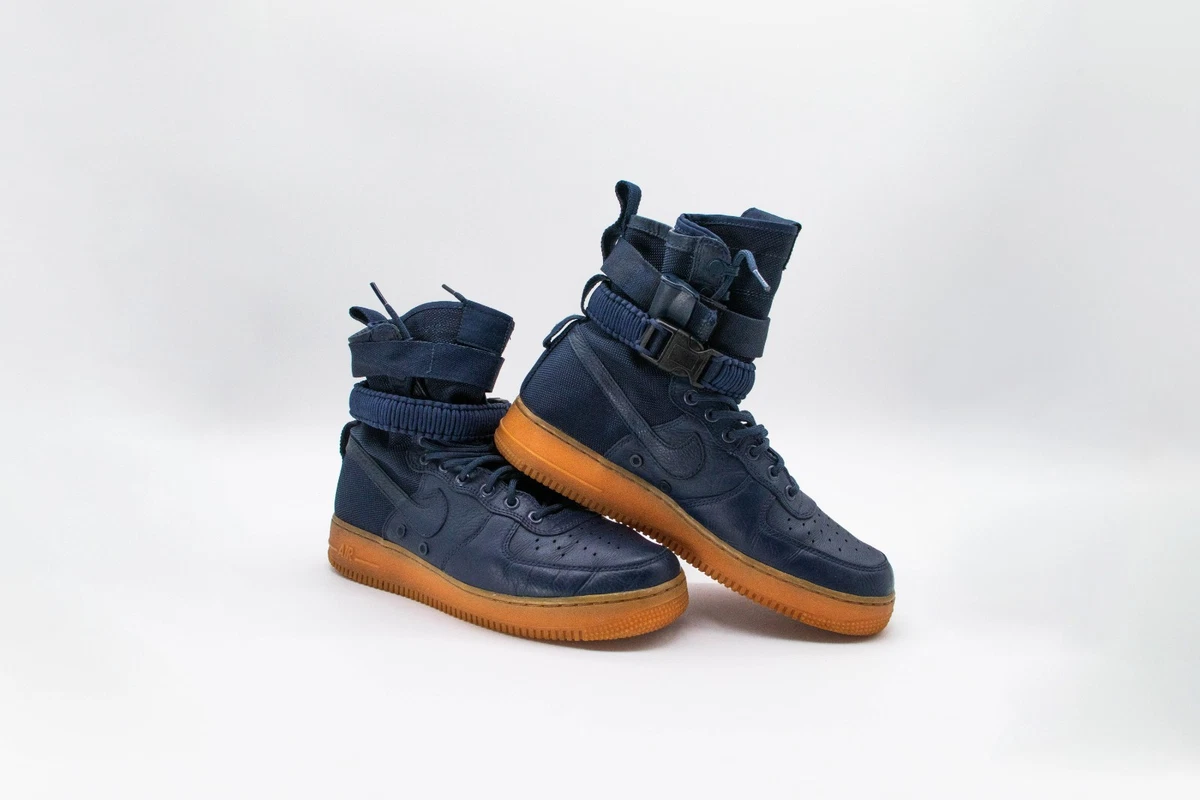 Nike Air Force 1 SF AF1 High Navy Midnight Gum‎ Men\'s Size 12 No Strap Nike SF Air Force 1 Black Gum for Sale - Authenticity  main image 2