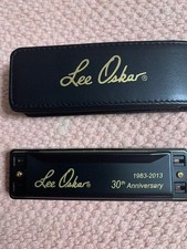 Lee Oskar 30Th anniversary 1983-2013 Harmonica Black Gold lettering Rare. EUC