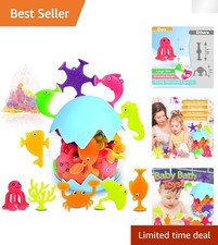 Educational 18-Piece Ocean Animal Suction Bath Toys - Cognitive Development