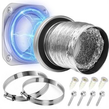 Magnetic Dryer Vent Coupler Kit, 4-Inch Quick-Connect Hose  Wall Plate, Stro...