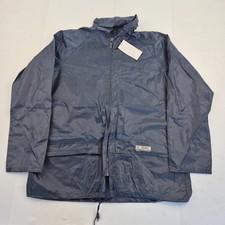 DRI WEATHERPROOF Jacket Medium Blue Mens Full Zip Logo Coat
