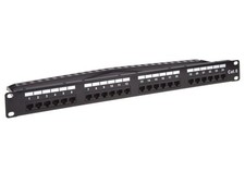 Monoprice 24-port Cat6 Unshielded UL Listed Patch Panel 1U 110/Dual IDC PoE TAA