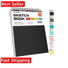 9" x 12" Sketch Book, 100 Sheets Top Spiral Bound Sketchbook with Acid-Free 6...