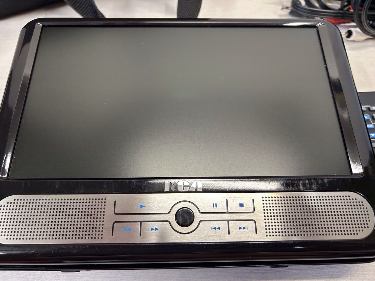 RCA Twin Mobile DVD Players DRC6296 7” Screens Seat Mounts Cords