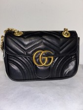 Gucci Borsa a spalla GG Marmont misura piccola nera nuova 446744