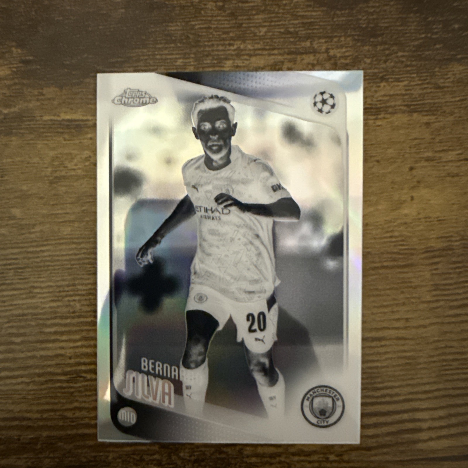 2025-26 Topps Chrome Manchester City BERNARDO SILVA Negative Refractor