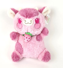 Fiesta 10" Strawberry Pink Cow Plush Stuffed Animal Kawaii New with Tag