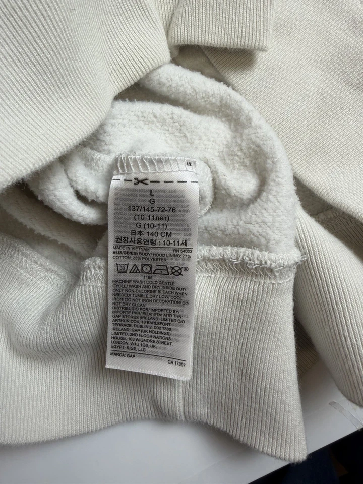 Sudadera con Capucha Gap Disney Niños Mickey Mouse Talla Grande (10) Blanca Foto 3 de 3