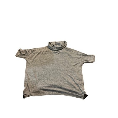 Rag & Bone Jean Womens Gray Heathered Cowl Neck Short Sleeve Knit Top Size S