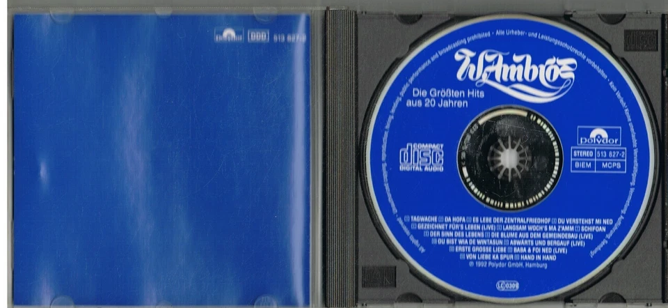 CD - Wolfgang AMBROS - DIE GRÖSSTEN HITS AUS 20 JAHREN - germam Press - Bild 2 von 3