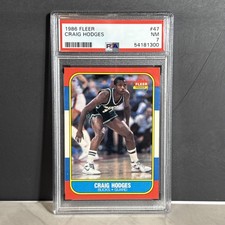1986 FLEER #47 CRAIG HODGES ROOKIE RC PSA 7 