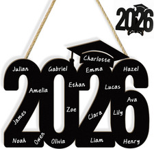 2026 Wood Graduation Signature Sign, Congrats Grad Sign for Backdrop, Graduation