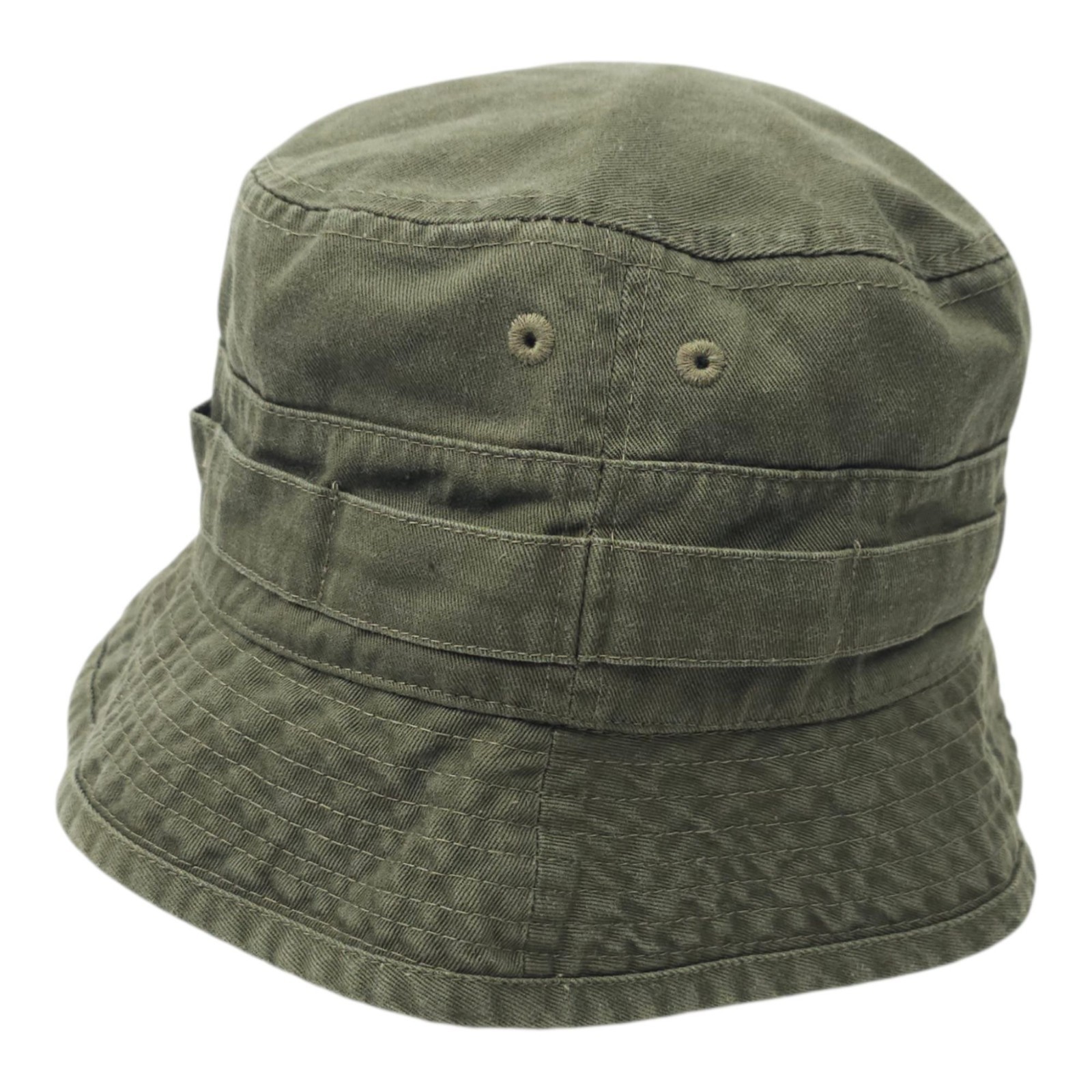 H&M Olive Green Bucket Hat Cotton Military Style Boho Festival Unisex L Cap thumbnail 10