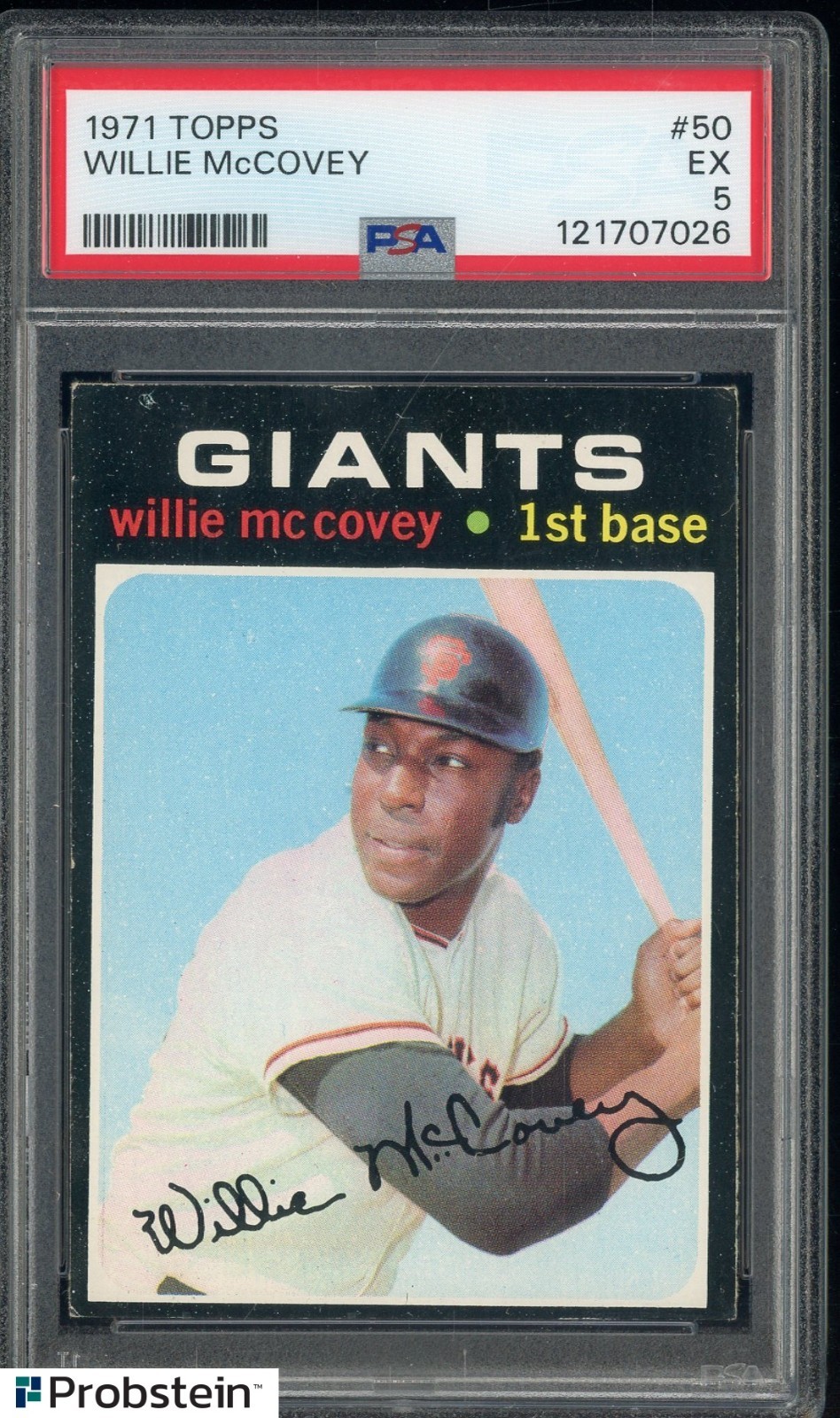 1971 Topps #50 Willie McCovey San Francisco Giants HOF PSA 5 EX