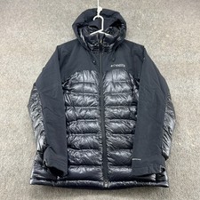 Columbia Jacket Mens M Black Hooded Omni Heat 1000 Turbo Goose Down Titanium Columbia Jacket Mens M Black Hooded Omni Heat 1000 Turbo Goose Down Titanium