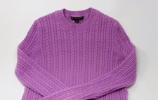 Women's Brooks Brothers 346 Lilac Purple Cashmere Crew Neck Pull Over Sweater XL