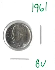 Coin United States 10 Cents (Roosevelt) 1961 KM195, ASW .0723