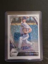 2021 Panini Prizm Draft Picks Ben Casparius PDP162 White Donut Circle Auto/50