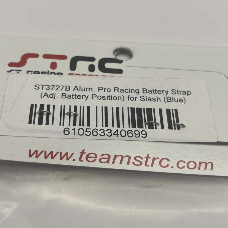 Blue Aluminum Pro Battery Strap for Traxxas Slash 2WD Trucks # ST3727B - Image 2 of 2
