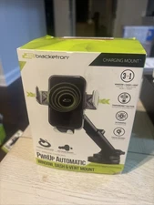 Bracketron - PwrUp Qi Automatic Dash / Window Mount for Most Cell Phones -Black-