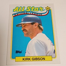 Topps 1989 Kirk Gibson All-Star #396 Los Angeles Dodgers NL Baseball Card