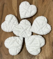 NEW White Yarn HEARTS Bowl Filler Valentines’s Day Shabby Chic Decor 6 Piece