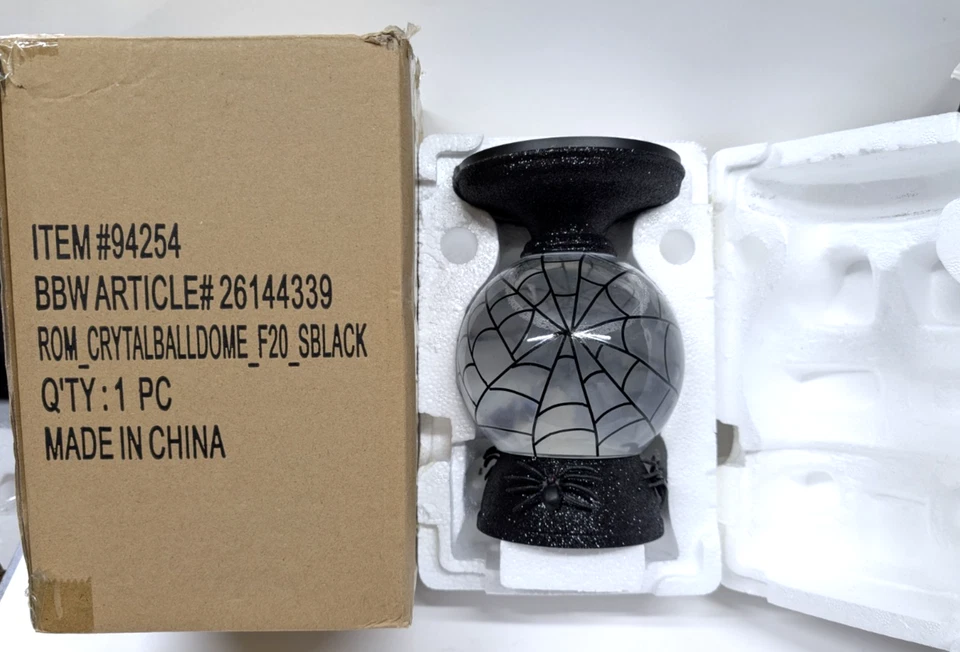 ¡Nuevo! BOLA DE CRISTAL Bath and Body Works con GLOBO DE AGUA MURCIÉLAGOS Candelabro de 3 Mechas Foto 3 de 4