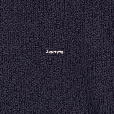Supreme Bouclé Small Box Sweater Navy M Supreme 24SS Boucle Small Box Sweater Bouclé Navy Cotton