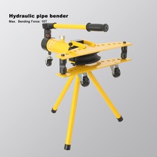 10T Manual Hydraulic Pipe Bender Set Exhaust Tube Bending Machine Range 13-34mm