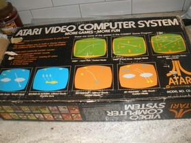 VINTAGE ATARI 2600 CONSOLE IN BOX CX-2600A TESTED WORKS GAMES CONTROLLERS