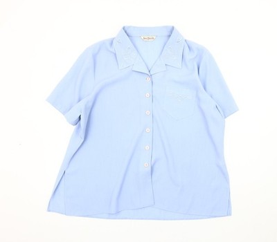 Blau geknöpft Damen UK Größe 22 Bon Marché