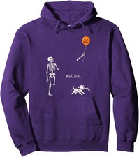 Well Skeleton Lost Balloon Pumpkin Dog Gothic Hall Unisex Hooded Sweatshirt
