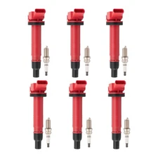 Full Ignition Coil Spark Plug Set for Toyota 4.0L V6 Engine Models 2003-2015