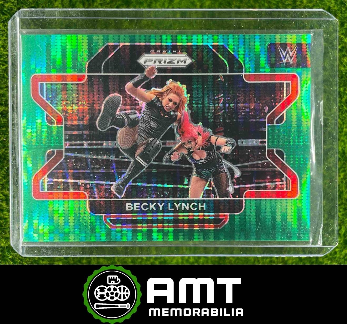 Becky Lynch 2022 Panini Prizm WWE Green Pulsar 17/25 #97